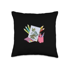 Artistic Drawing Art Sketch Pencil Hobby Draw Artists Throw Pillow