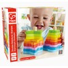 Award Winning Hape Double Rainbow Stacker Wooden Ring Set Toddler