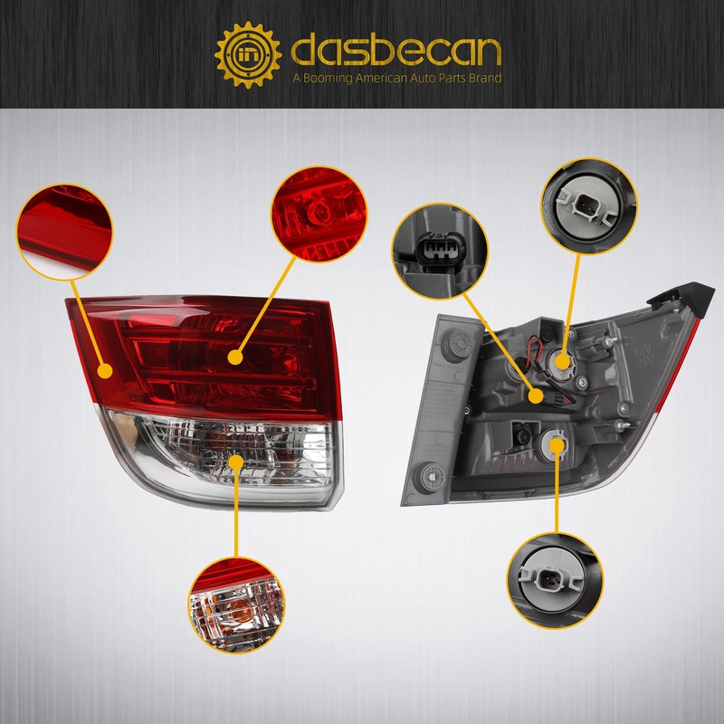 Dasbecan Halogen Left Tail Light Assembly Compatible with 2014-2017 Honda