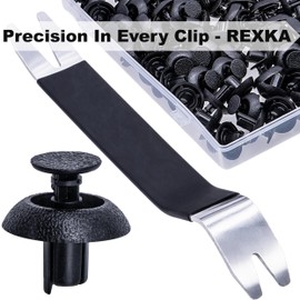 Rexka 51pcs Bumper Radiator Support Splash Shield Fender Liner Engine Grill Retainer Clips 7mm Hole for Toyota Lexus 90467-07211 4Runner Avalon Camry Corolla Prius ES RX NX GX -Trim Panel Body Remover