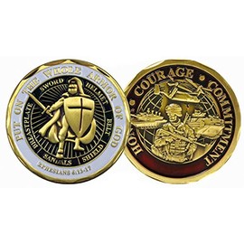 Put on the Whole Armor of God Ephesians 6:13:17 Soldier Challenge Coin 3102