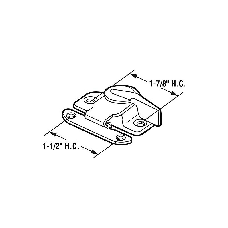 Prime-Line F 25668 Window Sash Lock and Keeper, Cam Action,