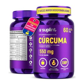 Cúrcuma con Pimienta Negra 1569 mg por Porción – Suplemento Alimenticio Vegano, Sin OGM y Sin Gluten – 60 Cápsulas – Ingredientes Naturales – Fórmula Diaria en Cápsulas