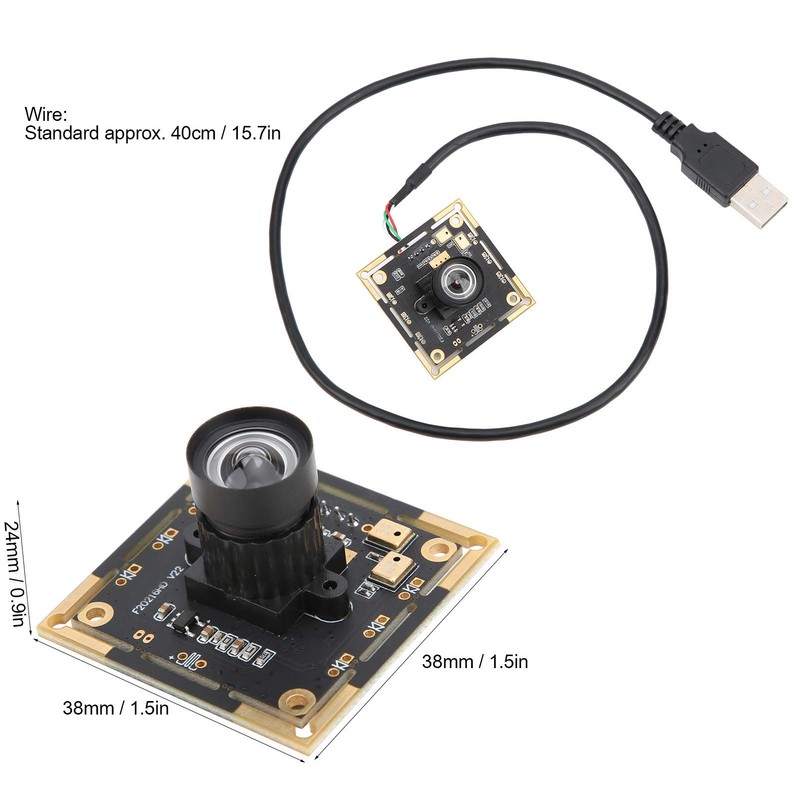 2MP HD Camera Module, 92° Wide Angle Lens, USB Plug