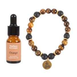 Wallace & Green Confidence Lava Bracelet with Aromatherapy Oil | Anxiety Gifts for Women, Crystal Bracelet, Anxiety Bracelet, Healing Bracelet for Women, Aromatherapy Gift for Women - Stress Relief