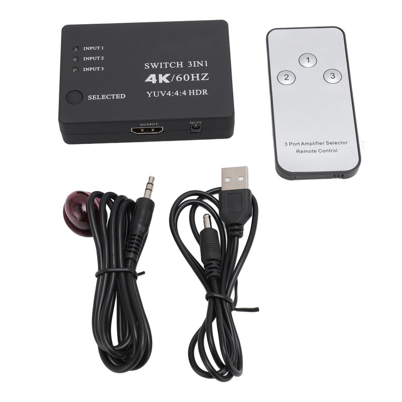 3 in 1 Out HD Multimedia Interface Switch 4K 60HZ