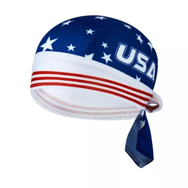 Generic Moisture Wicking Stripe US American Flag Vented Headwrap Biker