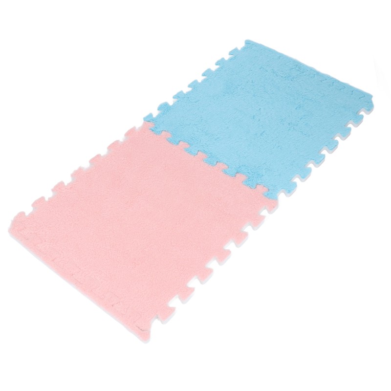 Plush Foam Interlocking Floor Carpet Soft Non Slip Cuttable Interlocking