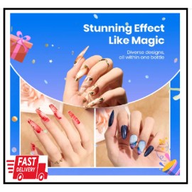 Unbranded Beetles Nail Blooming Gel 15ml Clear Uv Led Blossom Gel Polish for Spreading Eff