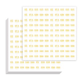 WANGHENG 1200 Pcs Garage Sale Stickers,3/4" Yard Sale Price Sticker Rectangle Preprinted Price Labels for Fle Market Sale（Transparent Round-Large Price）
