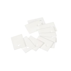 PATIKIL 50pcs 3.8mm Hole High Hardness Alumina Ceramic Sheet Cooling Pad Insulation Sheet for MOS Transistor 20x14x1mm(0.8x0.55x0.04")