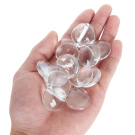 200 PCS Transparent Glass cabochons 1 inch Glass Dome Cabochons Crystal Clear Round Cabochon Non-calibrated Round 1 inch/25mm Round Cabochons Tiles for Craft Cameo Pendants Photo Jewelry Necklaces1