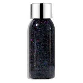 Yeweian Black Body Glitter, Face Glitter Gel, Mermaid Sequins Lip Eye Nails Hair Body Glitter Makeup, Liquid Holographic Chunky Glitter Festival Rave Accessories, Body Glitter Gel for Women