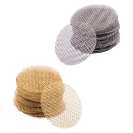 200 + 40 PCS 5/8 Inch Stainless Steel and Brass Pipe Screens, .63 Inch Metal Pipe Screen and 16 mm Pipe Bowl Filters with Storage Box.