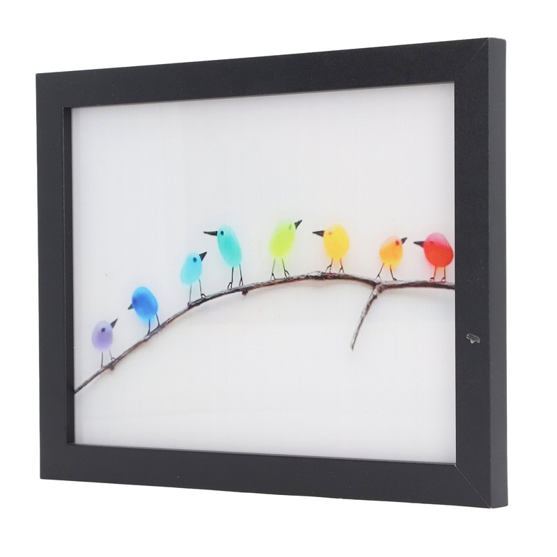 Sea Glass Rainbow Birds Wall Decor Seaglass Colourful Bird Art