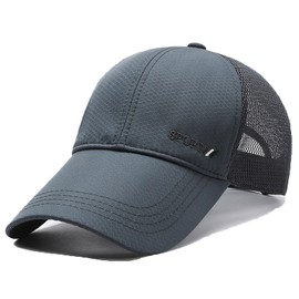 YAMEE Baseball Cap Unisex Summer Mesh Baseball Cap Men's Breathable Summer Hats for Men Sun Protection Sports Hat Men Lightweight Sun Hat Women Adjustable for Daily Sports, 1 / grey