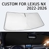 Windshield Sun Shade for Lexus NX 2022-2025 2026-4 Layers Sunshade