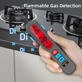 MAXRIENY Rechargeable Gas Detector Natural Gas Leak Detector with Vibration Buzzer and Visual Alarm Multi Gas Detector Pen for Home Butane Propane Camping car