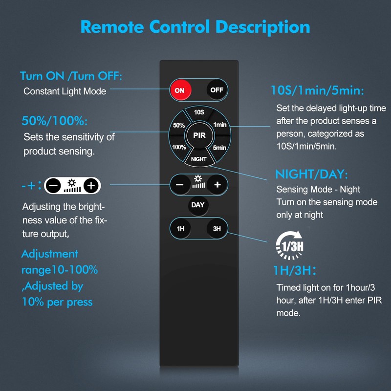 Dibaful 100 W LED Spotlight with Motion Sensor Light Sensor