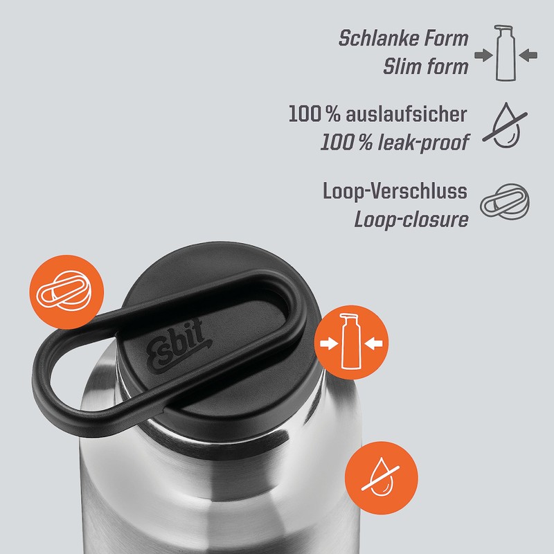 Esbit Isolierflasche Pictor - Edelstahl Thermoflasche 750 ml - mit
