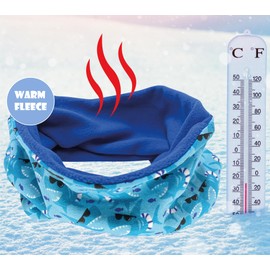 HECKBO children boy girl beanie hat & loop scarf set with fleece inside - shark with sunglass - 2-6 years - 95% cotton - soft easy care stretch material - kids winter hat - spring fall winter