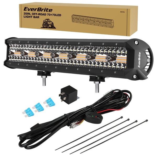 EverBrite 20Inch 420W Spot Flood ComboLight Bar, Triple Row Car
