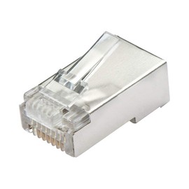 LINDY 62406 Shielded RJ-45 Male Connector, 8 Pin CAT5e, Pack of 10 - Clear,