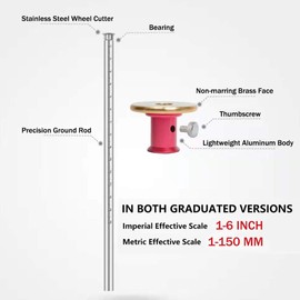 YOSELIN Dovetail Marking Jig Wheel Marking Gauge Tool Set, 1 Woodworking Pencil,1 Wheel Cutter for Hardwood,1 Bearing Wheel Cutter for Soft Wood, Precision Ground Steel Rod for Woodworking …