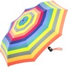 Benetton Pocket Umbrella Mini Automatic Dots, Multistripe Fresh Salmon