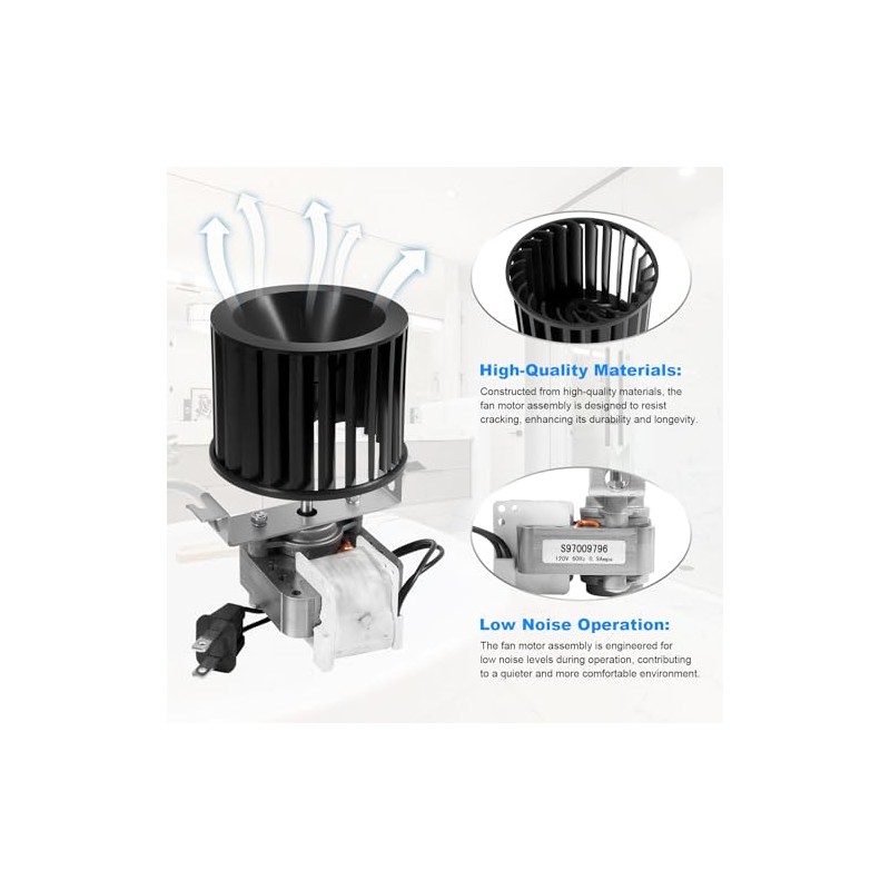 Upgraded S97009796 Bathroom Fan Motor Blower Assembly Compatible with Broan