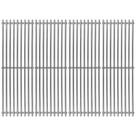 S66024 (4-Pack) 17 3/8" Stainless Steell Grates Replacement for Broil King Replacement Parts 3 4 Burner Baron Grill Grates Baron 320 9221-54 Baron 490 7120-64 Broil Mate 6120-64 Huntington Rebel