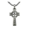 vogueteen Men Irish CELTIC CROSS Ireland Pendant Necklace Titanium Stainless