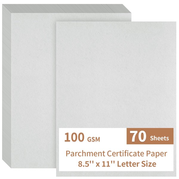 70 Sheet Certificate Paper 8.5 x 11 Letter Size, 100
