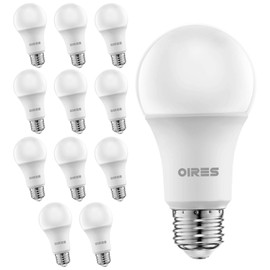 OIRES 100W Equivalent LED Light Bulb 1500 Lumens A19 Shape Bulbs 2700K Warm White Non-Dimmable UL Listed 15 Watt E26 Base Suitable for use in Enclosed Fixtures & Damp Locations - 12 Pack