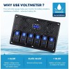 Universal 6 Gang Marine Boat Rocker Switch Panel Waterproof +