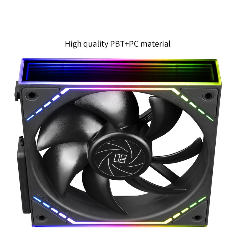Thermalright TL-M12Q Case Fan-120mm Quiet,PWM Function,Infinity Mirror ARGB Lighting Effects,Wireless