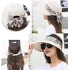 Convertible Sun Hat with Neck Protector Scarf Removable Top Wide