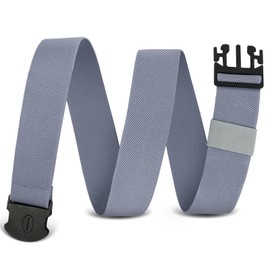 Aucuu Men's Work Belt, 110 cm/140 cm Belt, Nylon Canvas Belt, Tactical Belt, No Metal Buckle, Suitable for Work and Travel, Quick Pass Through Airport Security, #2 Grey, 110