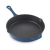 Zakarian by Dash 11 Inch Nonstick Cast Iron Skillet, Titanium