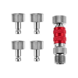 MUXSAM Airbrush Joint, Quick Joint with 5 Plugs, 1/8 Joint for Airbrush, Quick Change Joint Coupler, One-Touch Joint (Red)