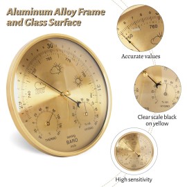 3in 1 Barometer Thermometer Hygrometer Weather Station Pressure Gauge In/Outdoor