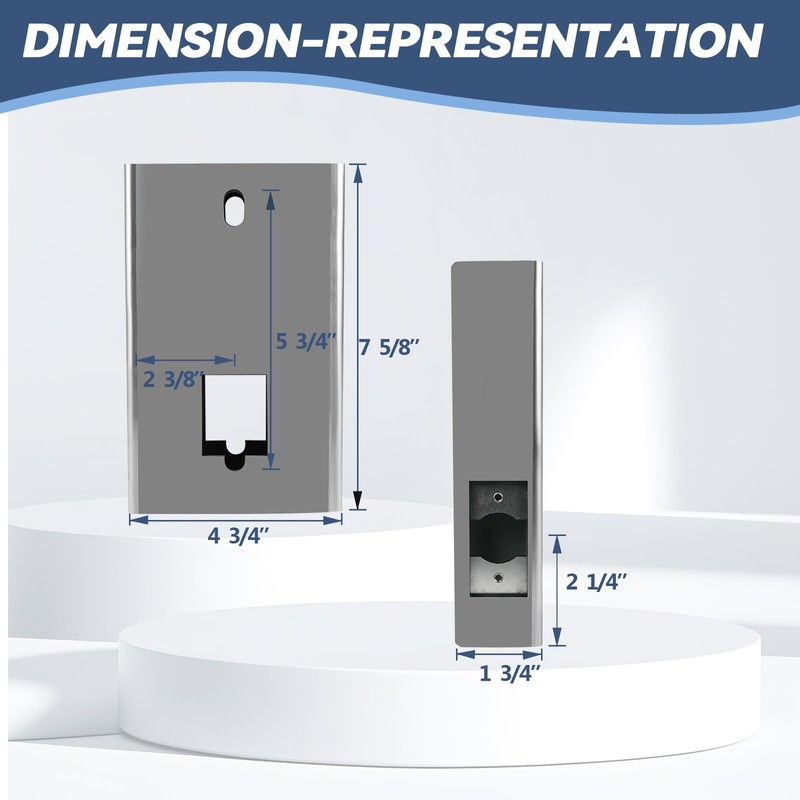 GB2020 Gate Lock Box for Double Keypad Mechanical Combination Lock,Steel