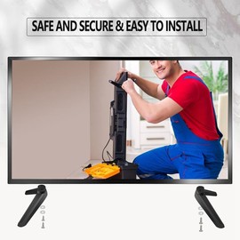 Boerunid Universal TV Stand, Table TV Stand Base, TV Base Feet, TV Stand Mounting Legs 17mm-20mm, Easy Installation, Easy to Use