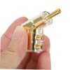 IWOWHERO 2pcs Gold Plated Solderless Banana Plugs Right Angle Speaker