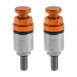 Partuto 2 Pcs M4x0.7 Universal Motorcycle Screw - Dirt Bike Motocross Fork Air Bleeder Valve - Metal Orange
