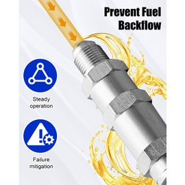 23535129 Fuel Check Valve Regulator Fit for Detroit Diesel Series 60 14L Engine, Fuel Check Valve M14 x 1.5 Male to 5/8-18 Male Pipe