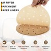 sourcing map 200pcs Air Fryer Liners 9 Inch Round Bamboo