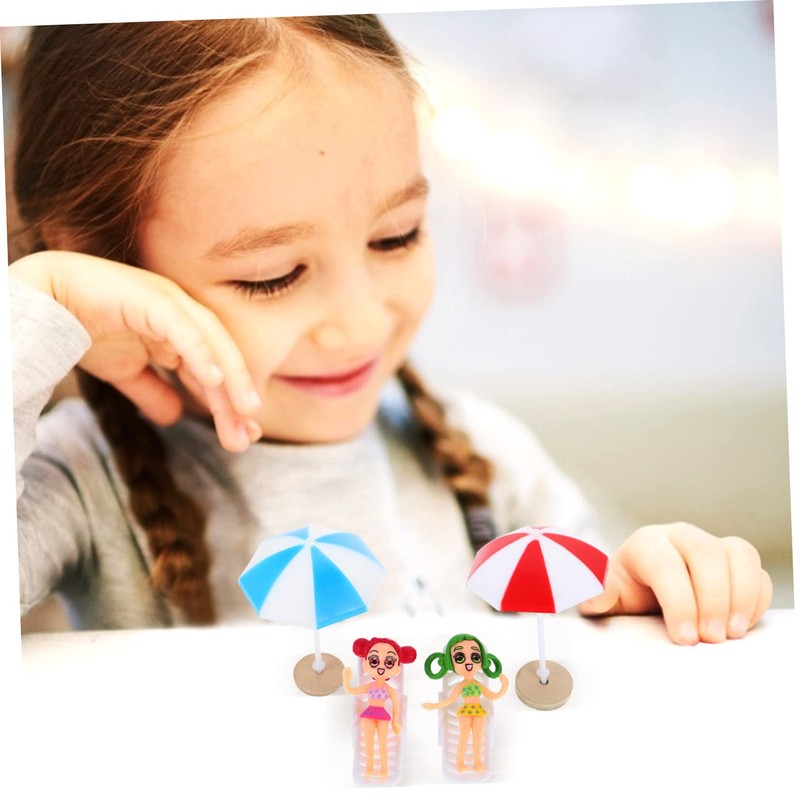 Kisangel 22pcs Miniature Beach Decor Set Plastic Miniature Beach Accessory