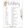 Baby Shower Games Celebrity Name Game Boho Floral Design (BSCNB)