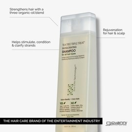 Giovanni Tea Tree Triple Treat Invigorating Shampoo Plant Based 8.5 Fl Oz